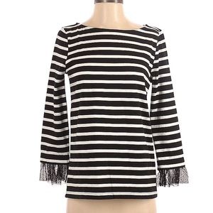 NWT J Crew Striped Tulle Cuff Tee